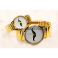 Fashion Square Case Lover Couple Watch in Gold Tone